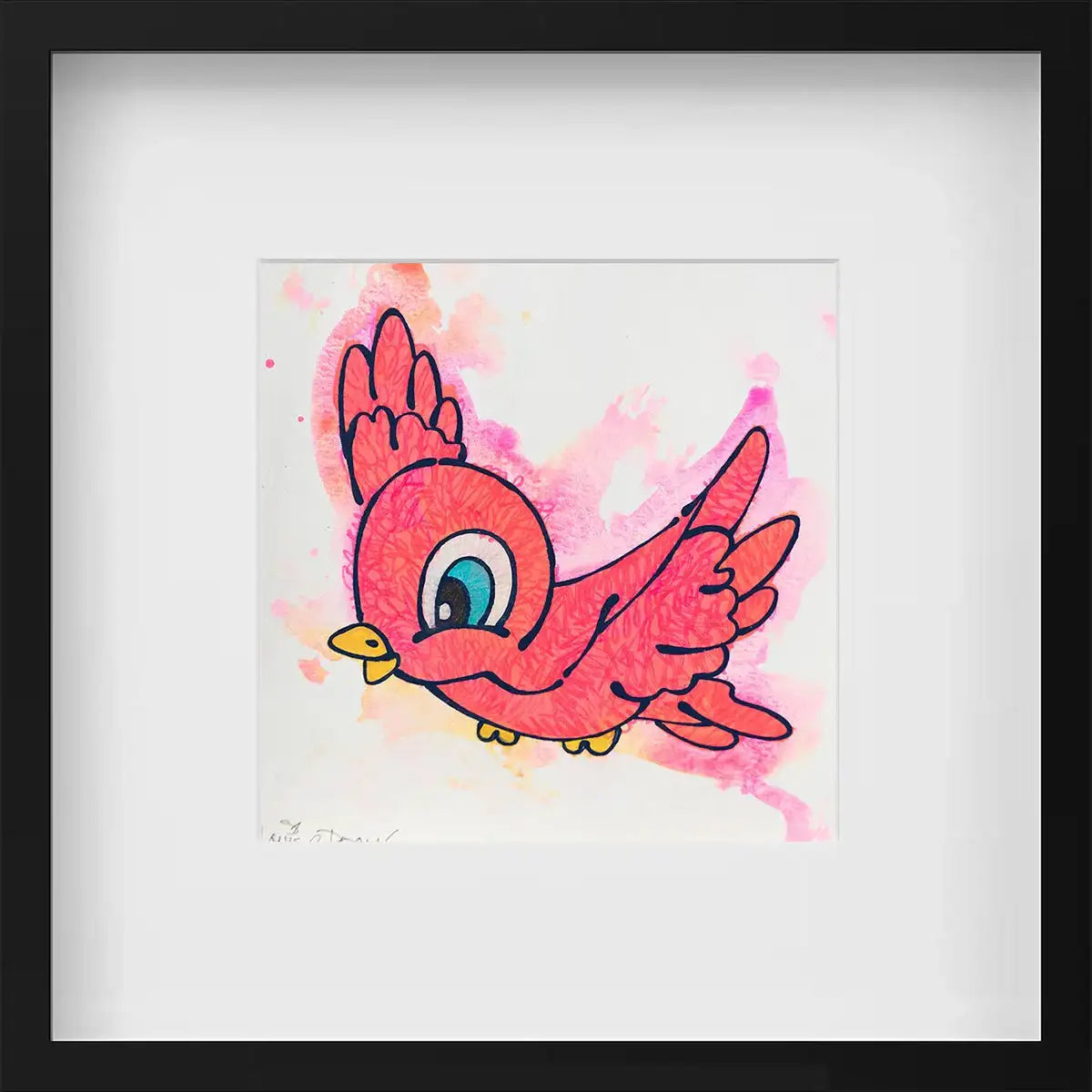 Cinders Birdie (French Fancy) - Original - SOLD by artist Louise Dear - Wyecliffe Galleries