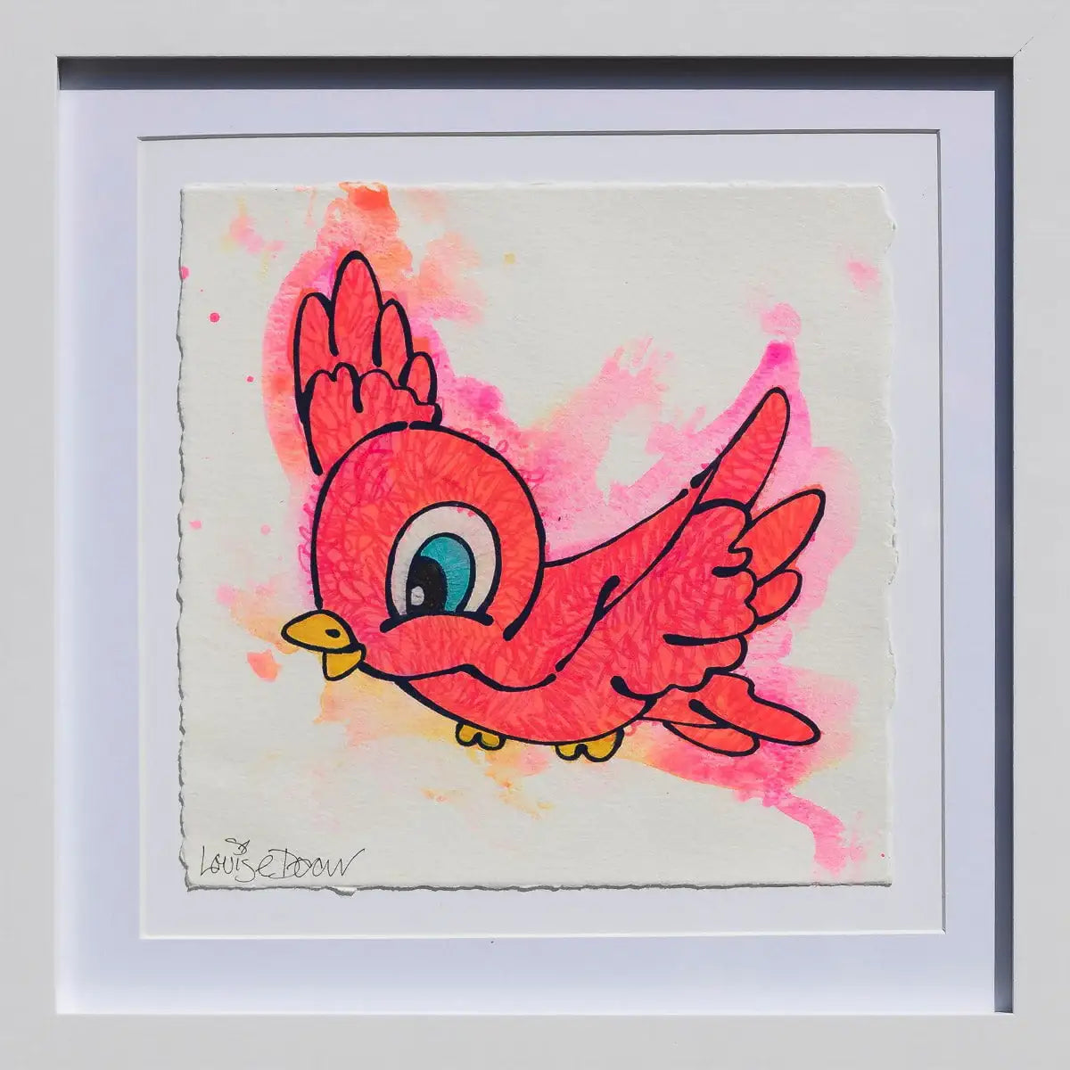 Cinders Birdie (French Fancy) - Original - SOLD by artist Louise Dear - Wyecliffe Galleries