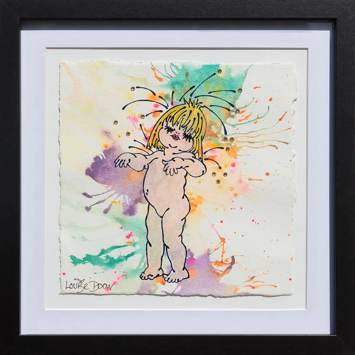 Gum Nut A La Douche - Original Louise Dear Black Matte Frame