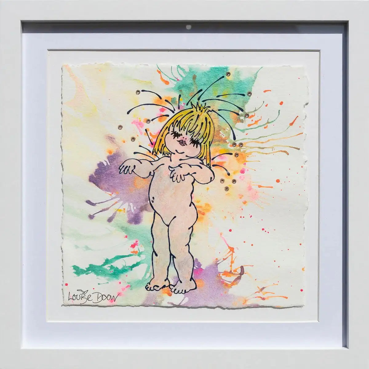 Gum Nut A La Douche - Original Louise Dear White Matte Frame