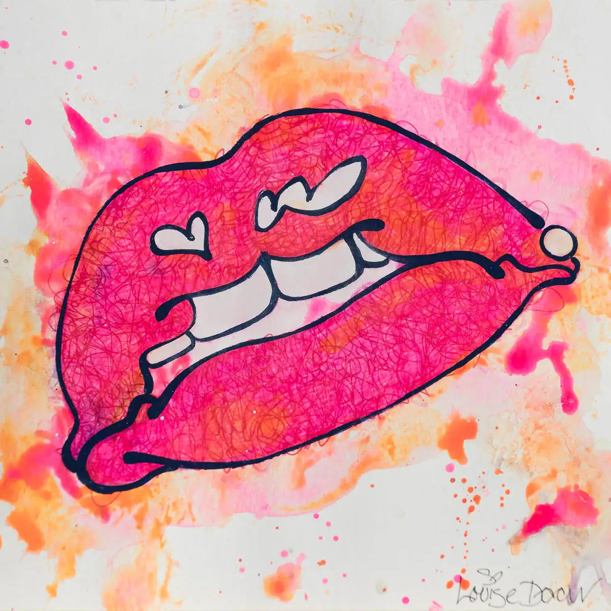 Lama's Lips (French Fancy) - Original by artist Louise Dear - Wyecliffe Galleries