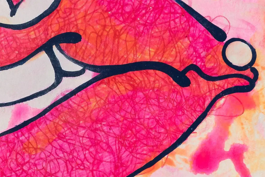 Lama's Lips (French Fancy) - Original by artist Louise Dear - Wyecliffe Galleries