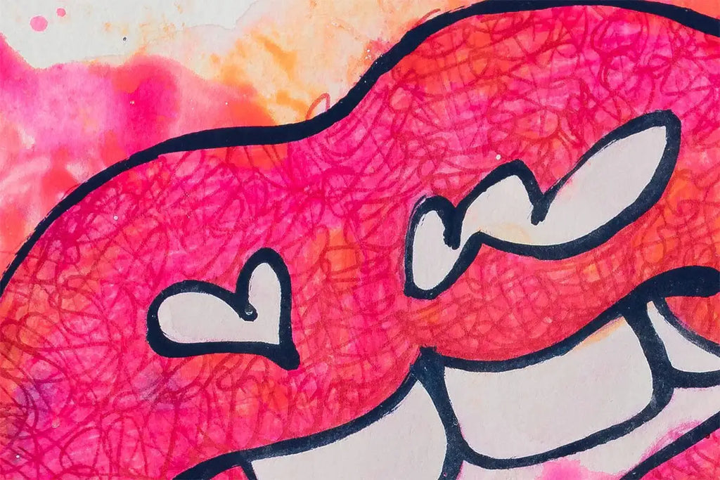 Lama's Lips (French Fancy) - Original by artist Louise Dear - Wyecliffe Galleries