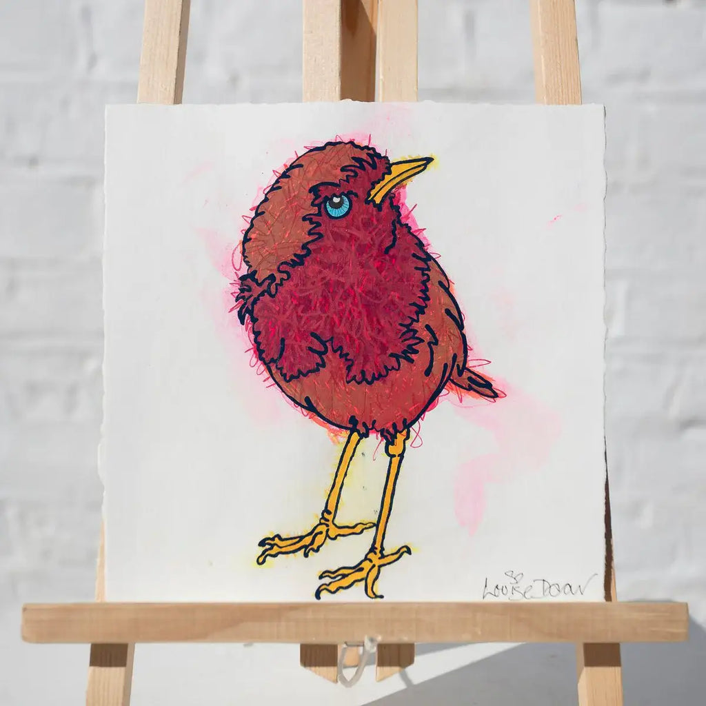 Little Visitor (French Fancy) - Original - SOLD by artist Louise Dear - Wyecliffe Galleries