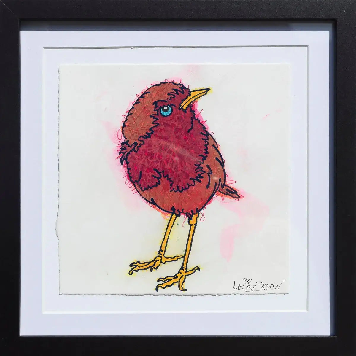 Little Visitor (French Fancy) - Original - SOLD by artist Louise Dear - Wyecliffe Galleries