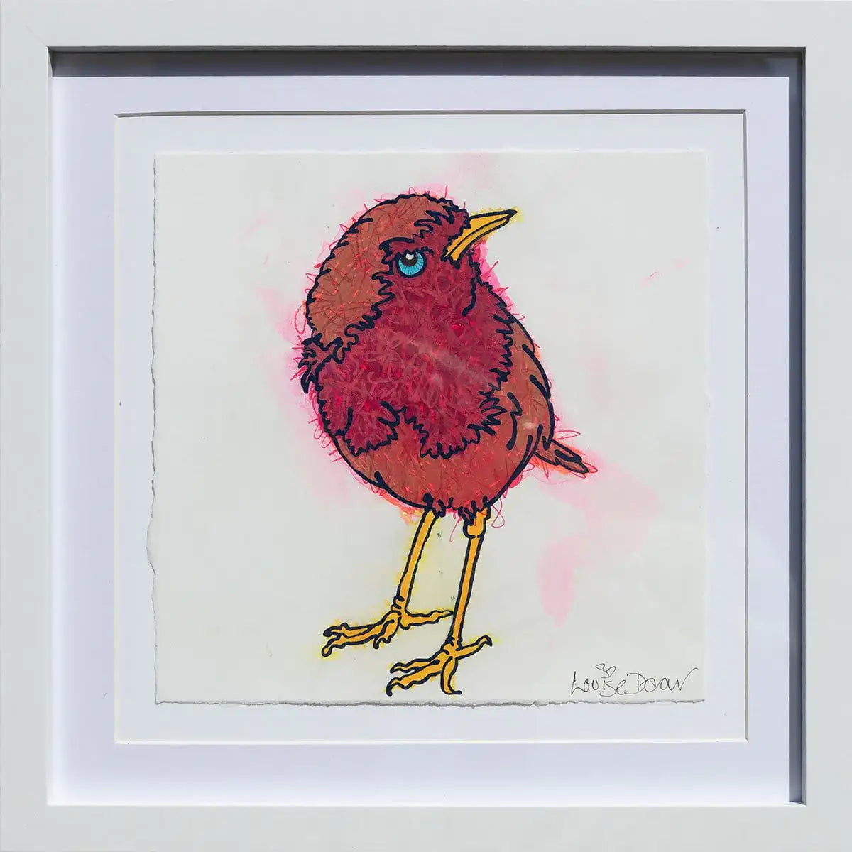 Little Visitor (French Fancy) - Original - SOLD by artist Louise Dear - Wyecliffe Galleries