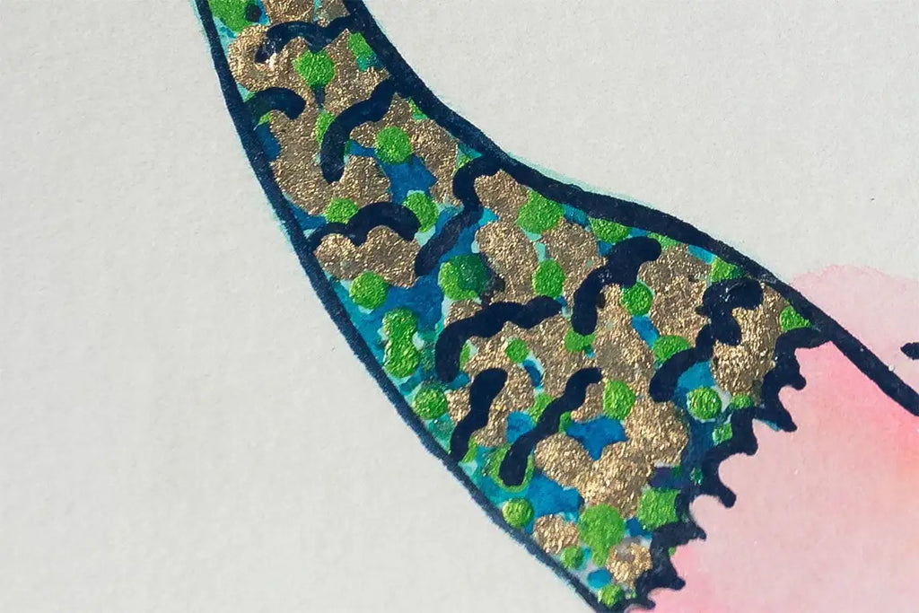 Mermaid (French Fancy) - Original by artist Louise Dear - Wyecliffe Galleries