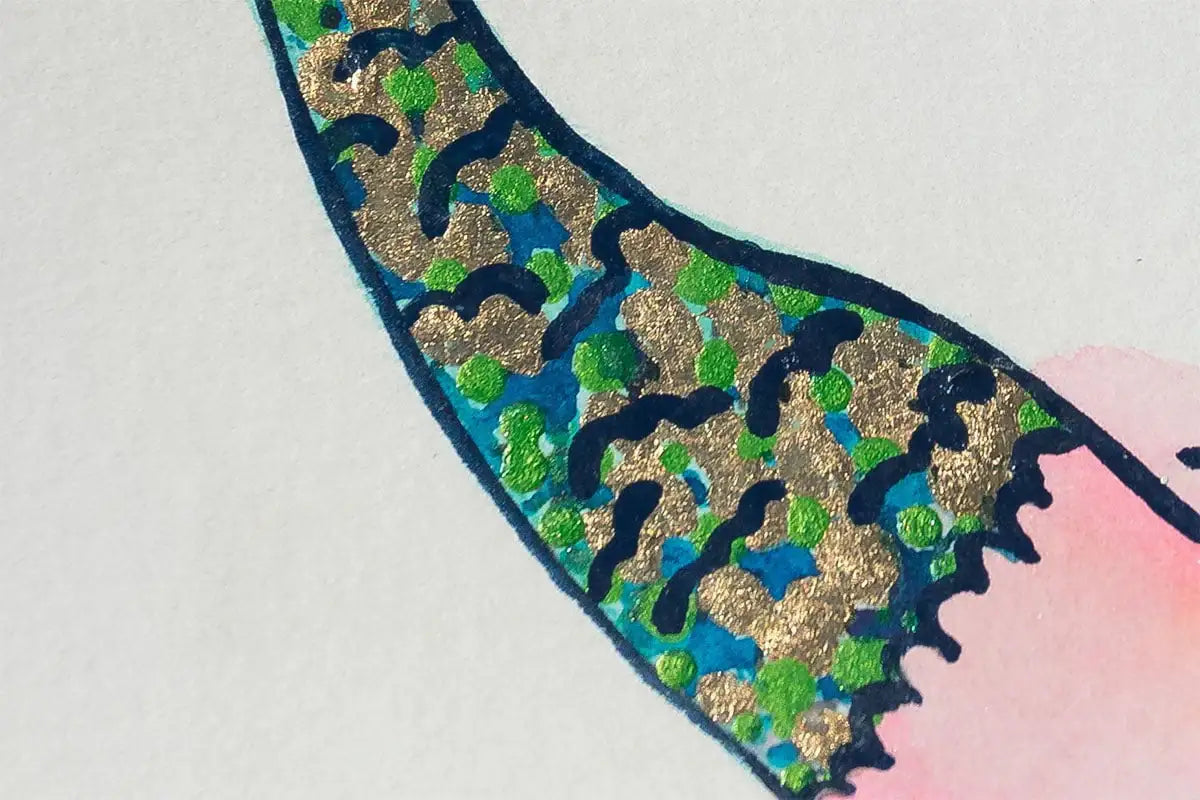 Mermaid (French Fancy) - Original by artist Louise Dear - Wyecliffe Galleries