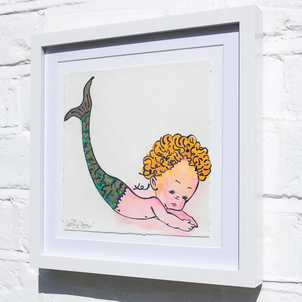 Mermaid (French Fancy) - Original by artist Louise Dear - Wyecliffe Galleries