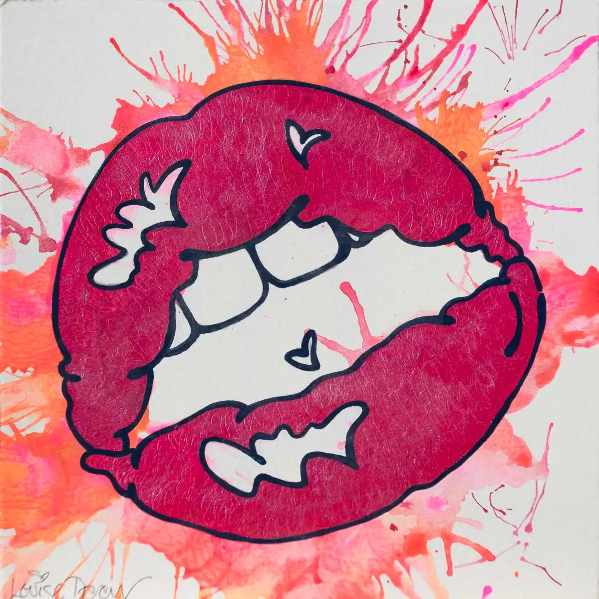 Mwah! (French Fancy) - Original by artist Louise Dear - Wyecliffe Galleries