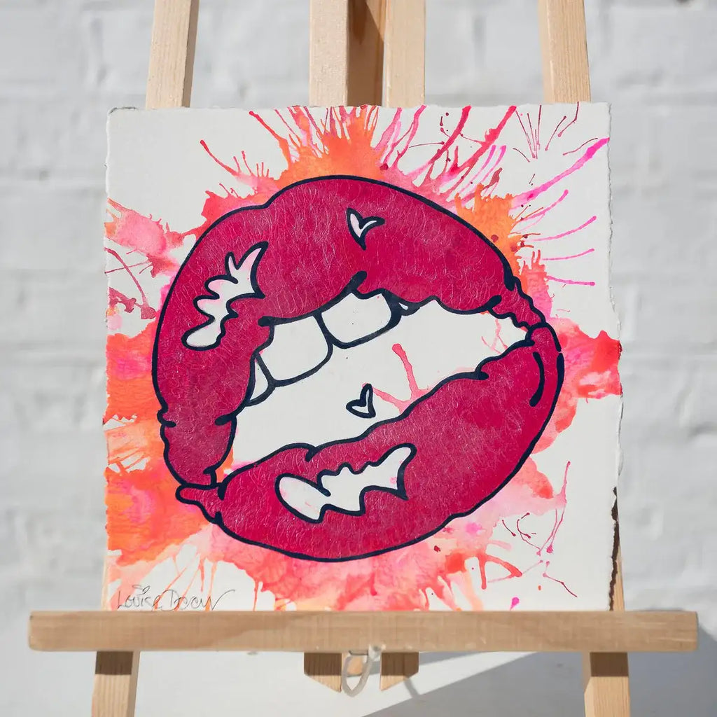 Mwah! (French Fancy) - Original by artist Louise Dear - Wyecliffe Galleries