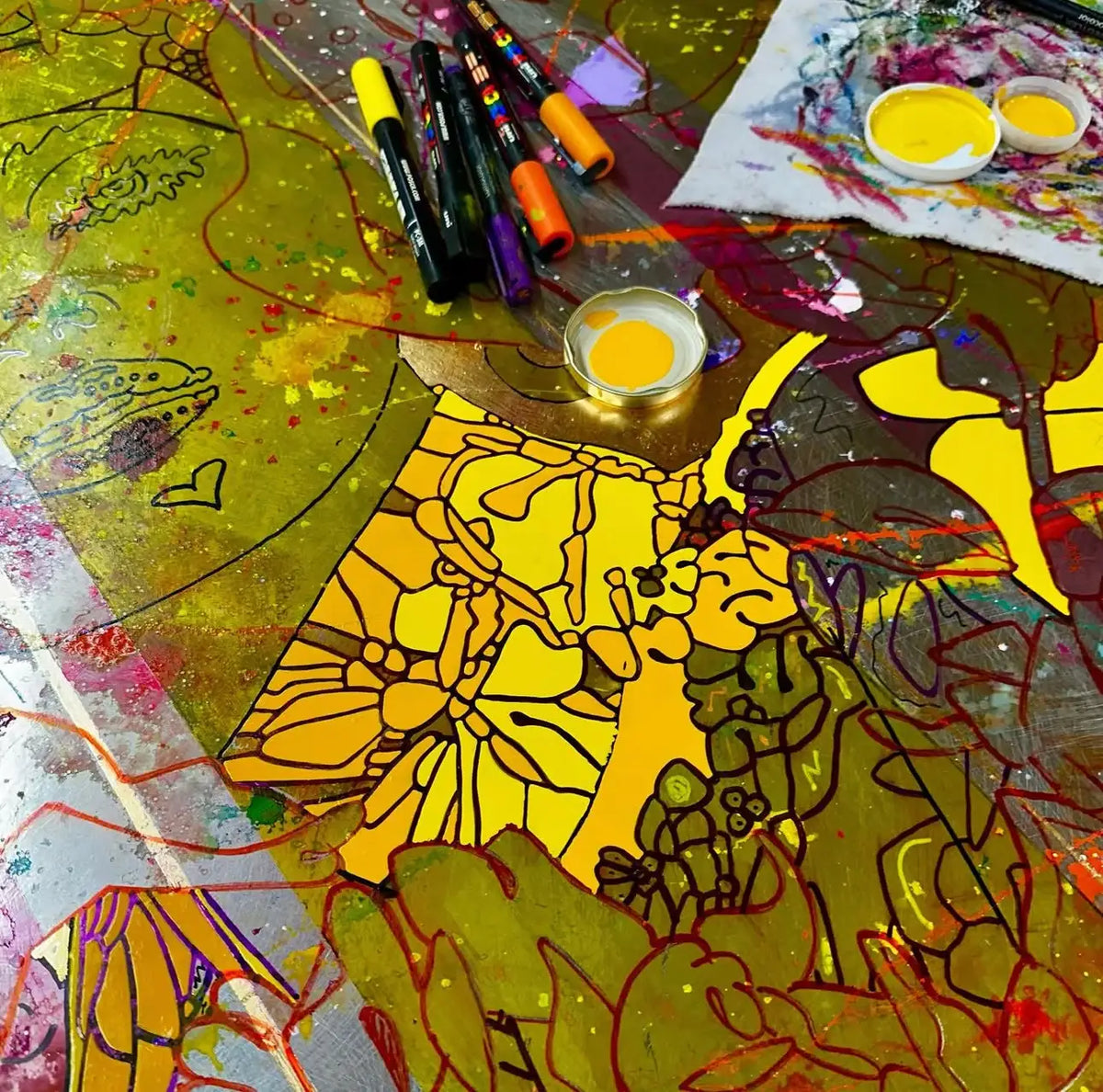 Oui Oui Cherie - Original by artist Louise Dear - Wyecliffe Galleries