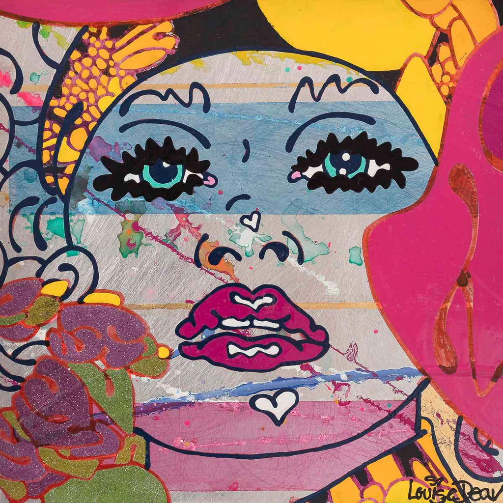 Oui Oui Cherie - Original Sketch by artist Louise Dear - Wyecliffe Galleries