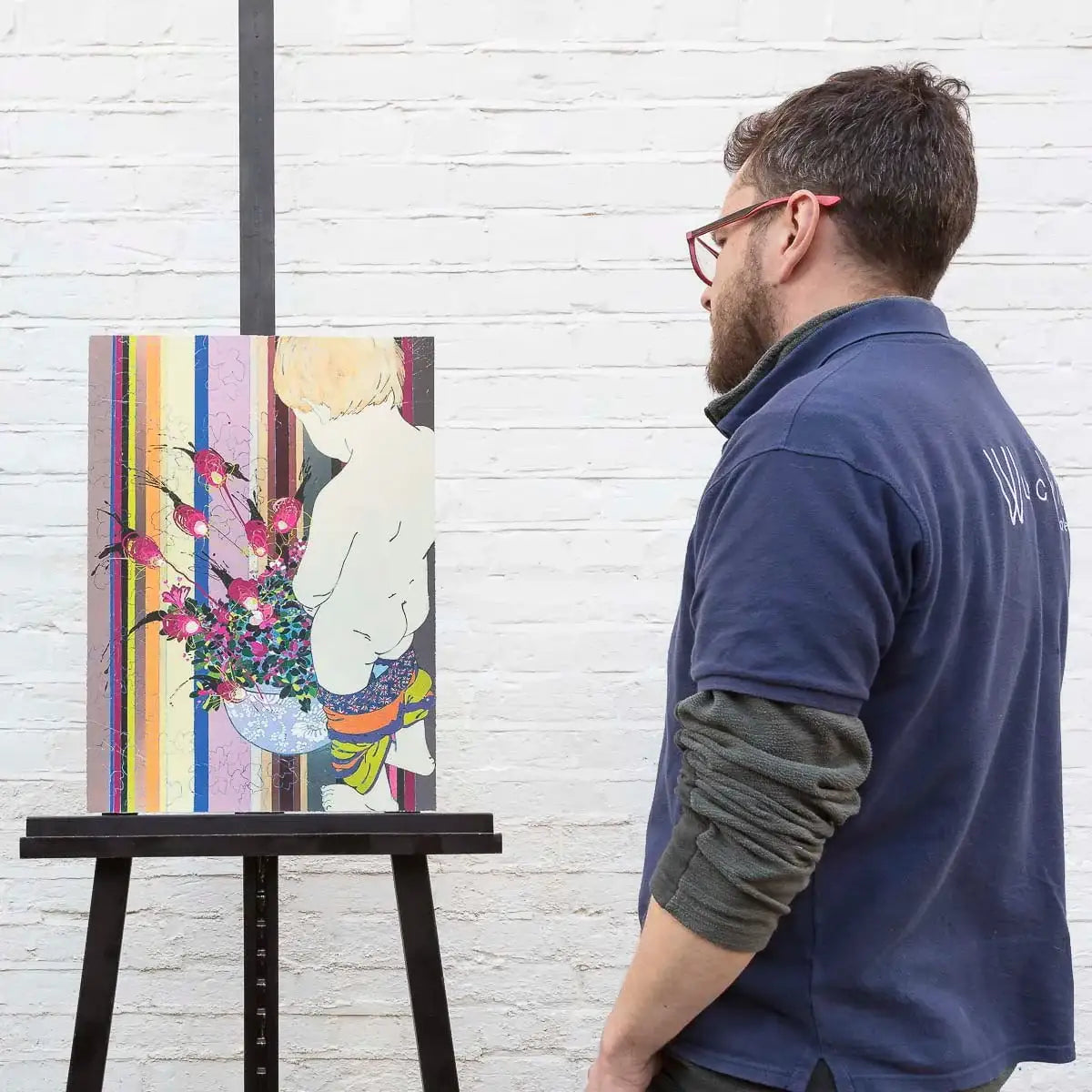 P Peonie - Edition by artist Louise Dear - Wyecliffe Galleries