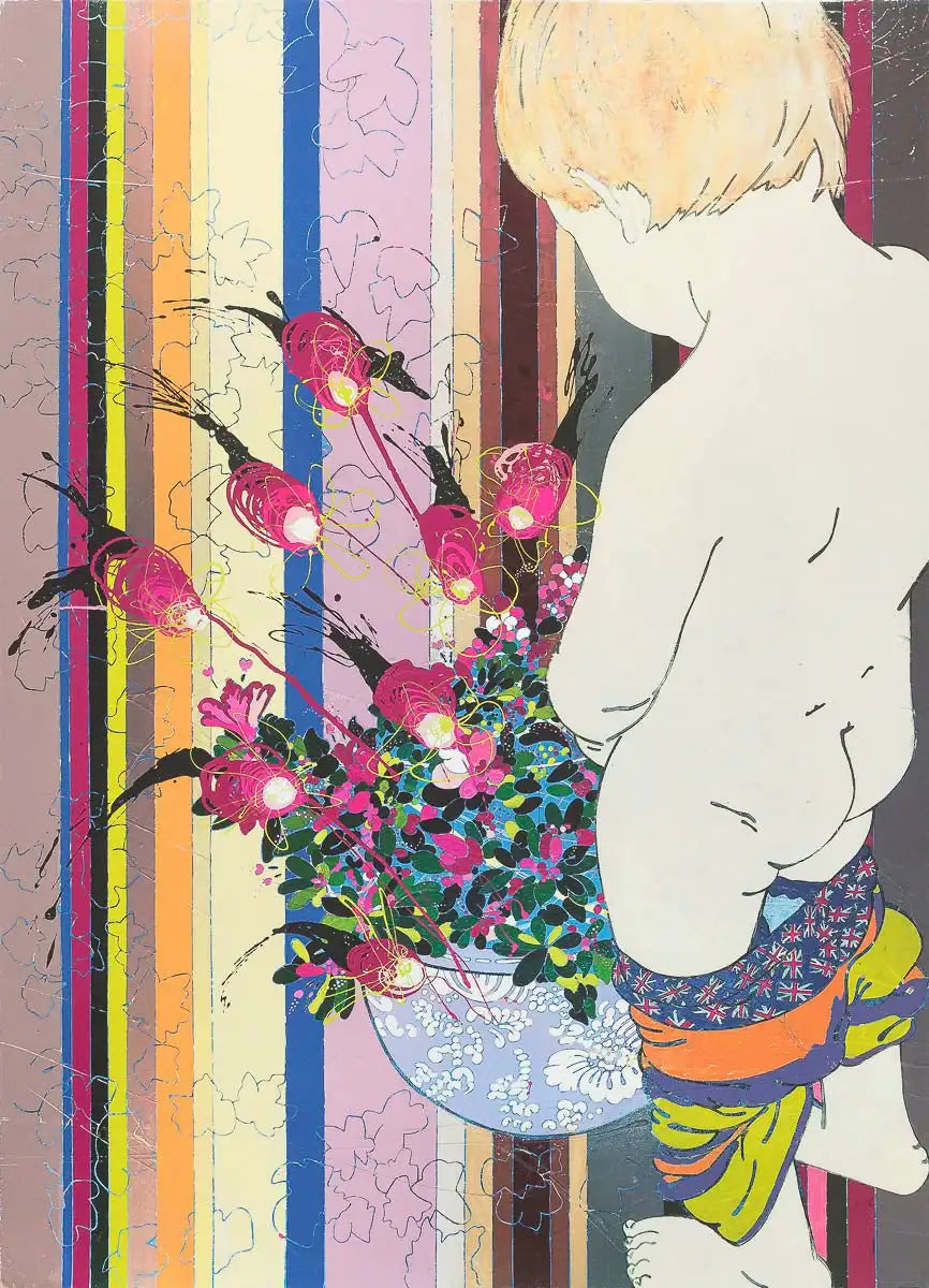 P Peonie - Edition by artist Louise Dear - Wyecliffe Galleries