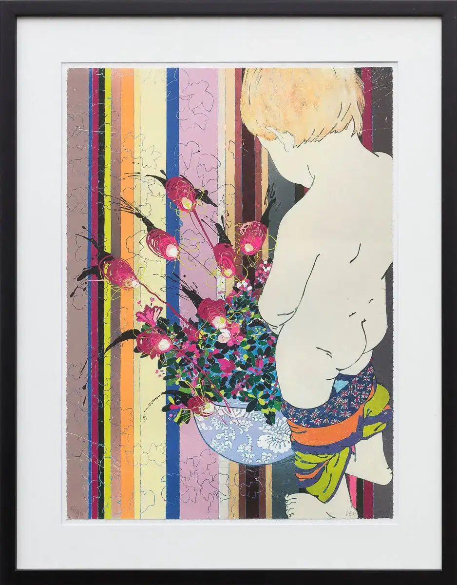 P Peonie - Edition by artist Louise Dear - Wyecliffe Galleries