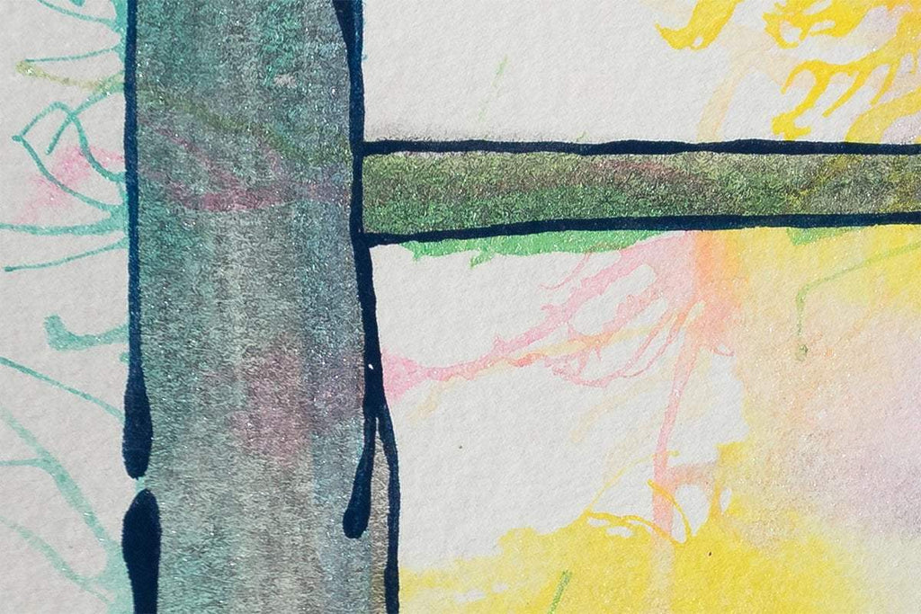 Pooh Sticks (French Fancy) - Original - SOLD by artist Louise Dear - Wyecliffe Galleries