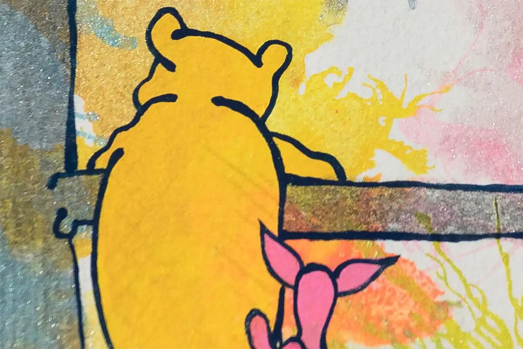 Pooh Sticks (French Fancy) - Original - SOLD by artist Louise Dear - Wyecliffe Galleries