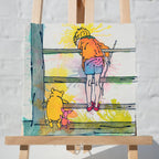 Pooh Sticks (French Fancy) - Original - SOLD by artist Louise Dear - Wyecliffe Galleries