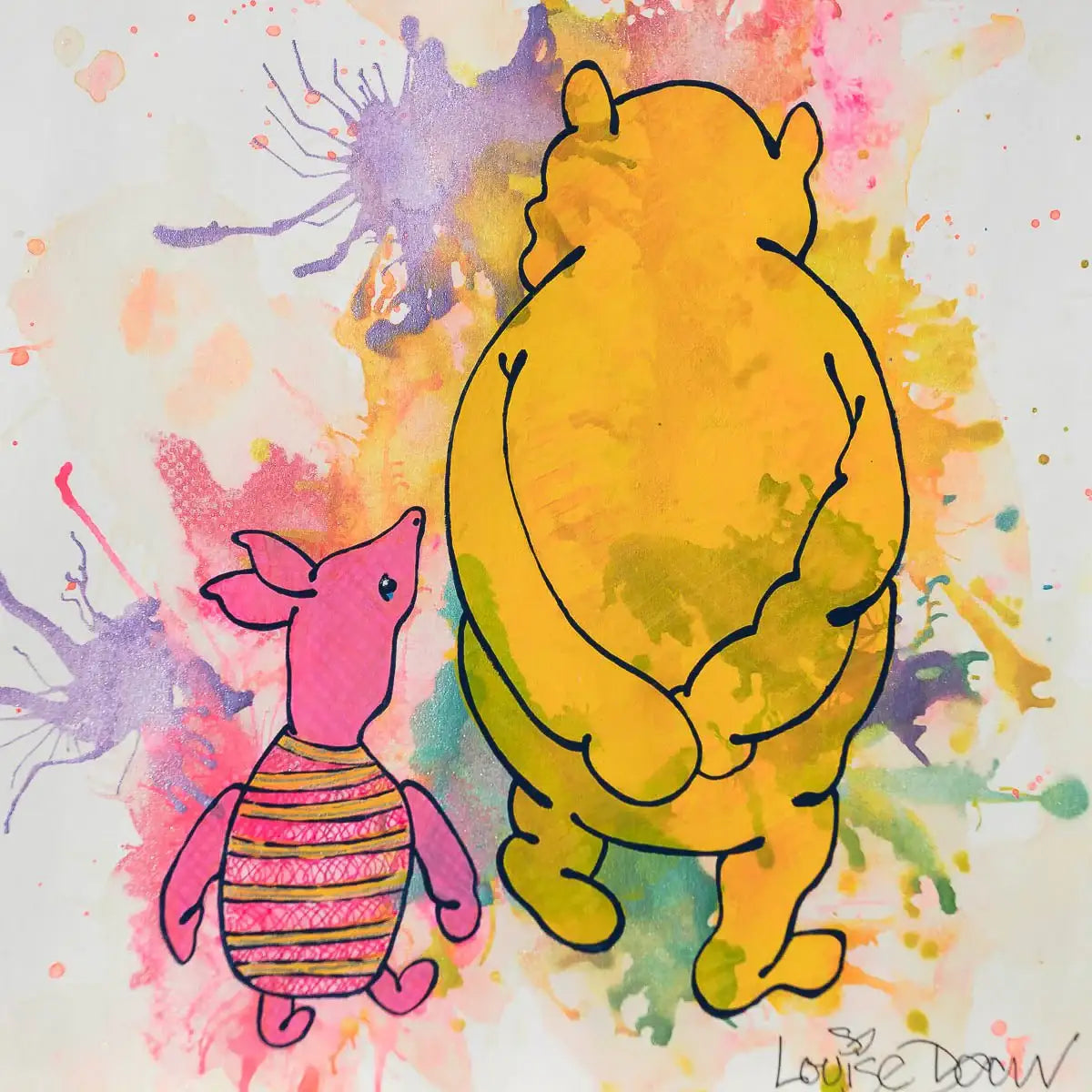 The BFF's (French Fancy) - Original - SOLD by artist Louise Dear - Wyecliffe Galleries