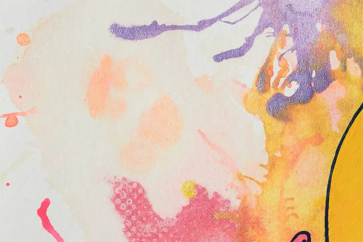 The BFF's (French Fancy) - Original - SOLD by artist Louise Dear - Wyecliffe Galleries