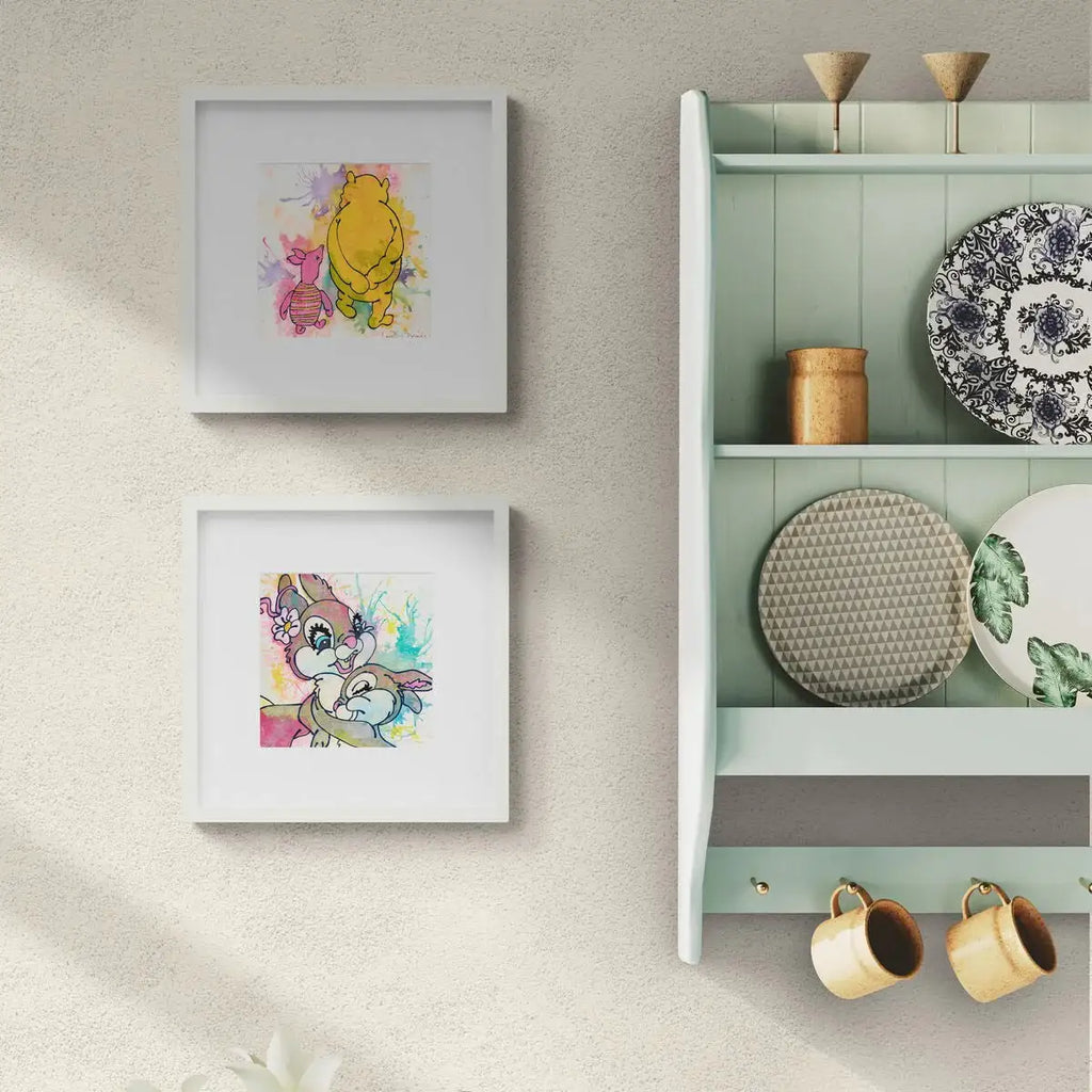 Thumper & Ma (French Fancy) - Original - SOLD by artist Louise Dear - Wyecliffe Galleries