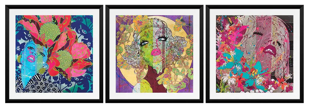 The Pursuing Pleasure Collection (There are No Rules, Love Drunk & The Rhythm Divine) - Matching Edition Set by artist Louise Dear - Wyecliffe Galleries