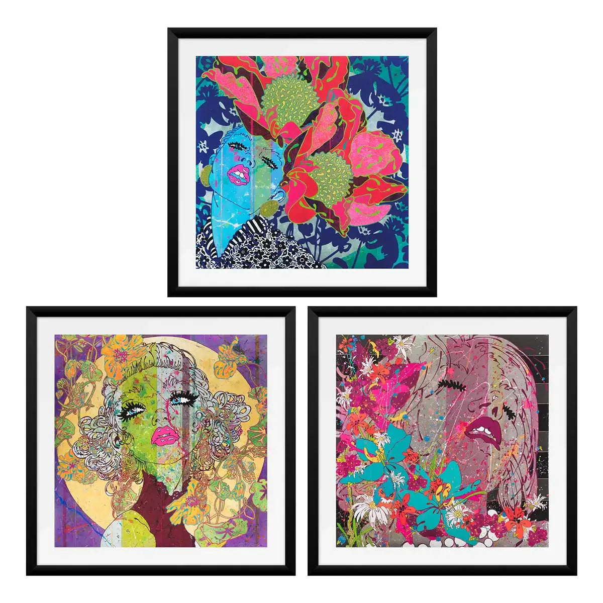 The Pursuing Pleasure Collection (There are No Rules, Love Drunk & The Rhythm Divine) - Matching Edition Set by artist Louise Dear - Wyecliffe Galleries