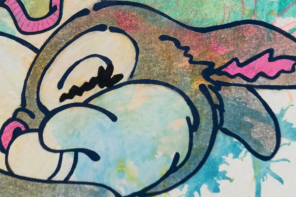 Thumper & Ma (French Fancy) - Original - SOLD by artist Louise Dear - Wyecliffe Galleries