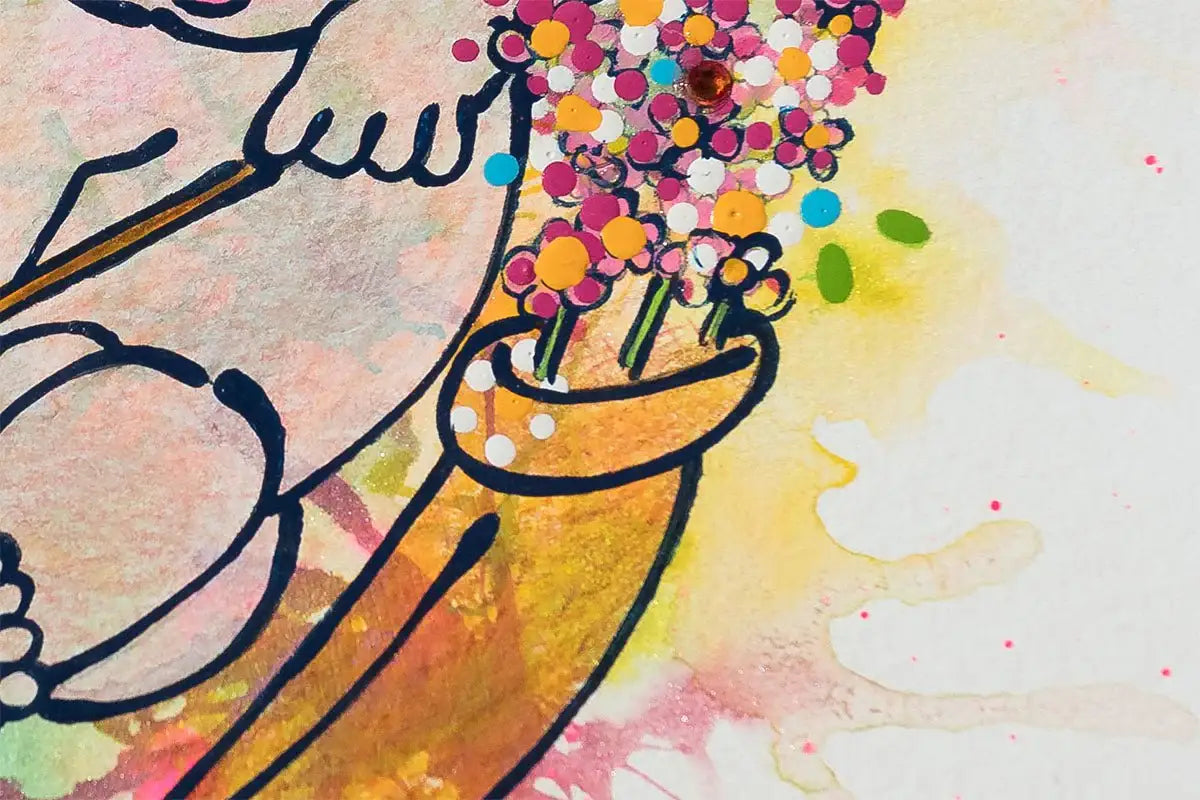 True Love (French Fancy) - Original - SOLD by artist Louise Dear - Wyecliffe Galleries