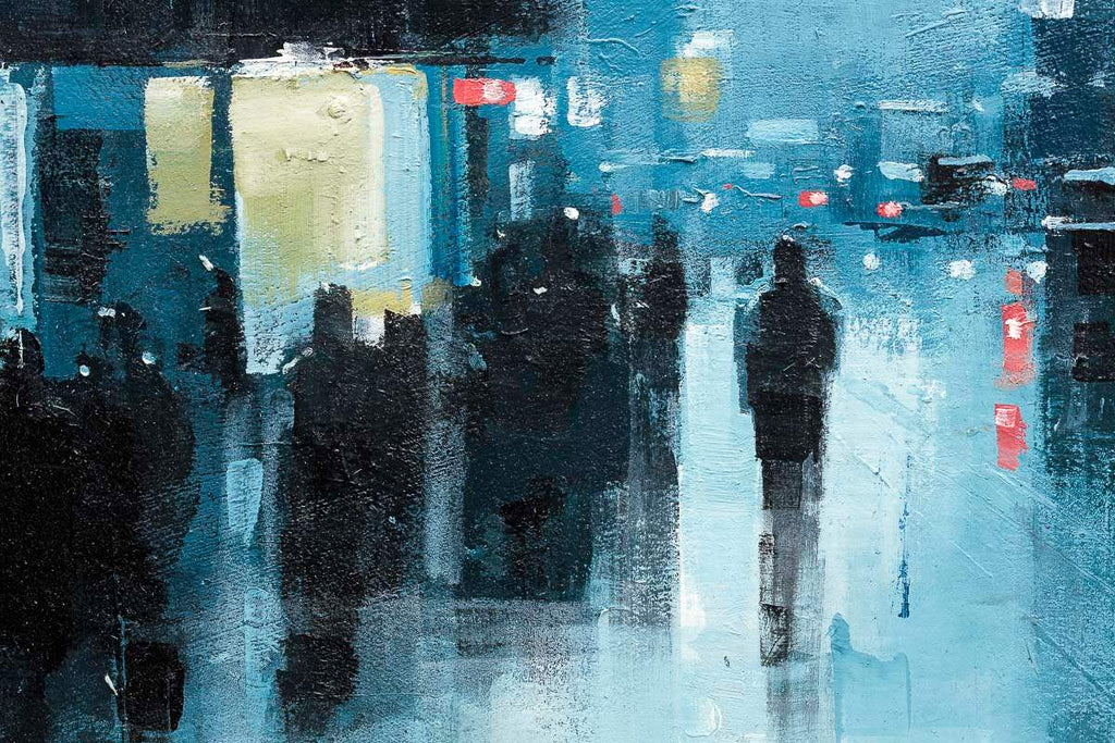Crossing The Streets Of Manhattan - Original - SOLD by artist Mark Beresford - Wyecliffe Galleries