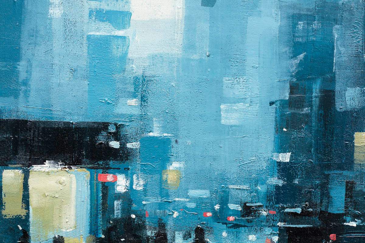 Crossing The Streets Of Manhattan - Original - SOLD by artist Mark Beresford - Wyecliffe Galleries