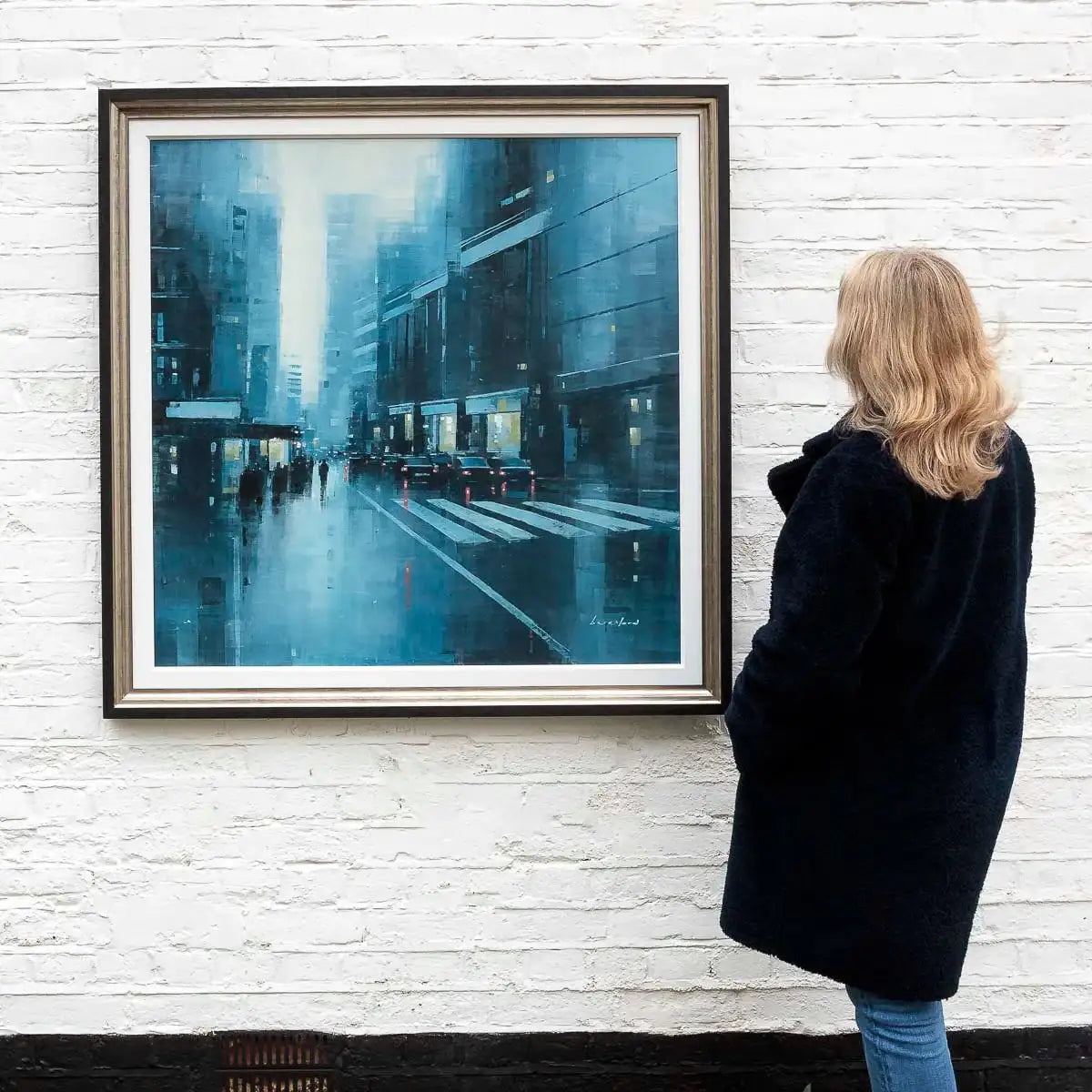 Crossing The Streets Of Manhattan - Original - SOLD by artist Mark Beresford - Wyecliffe Galleries