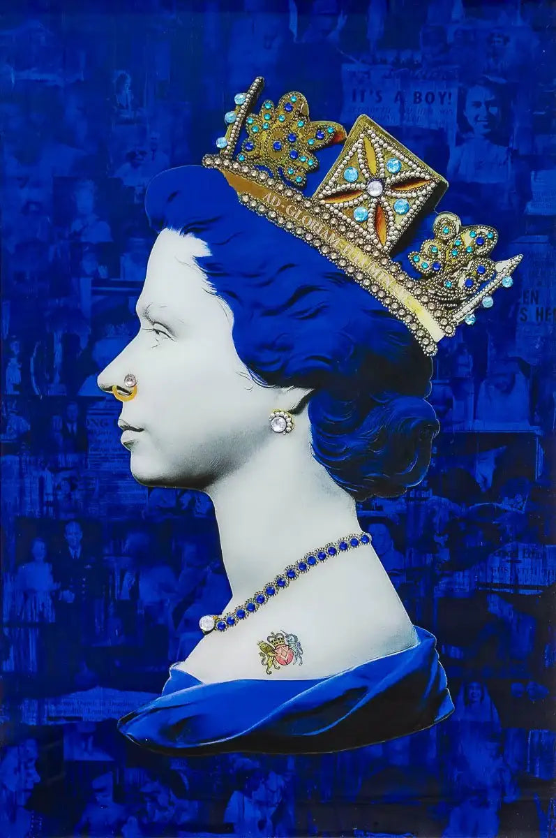 Blue Glass Queen - Edition by artist Mark Illuminati - Wyecliffe Galleries