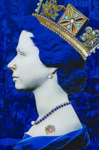 Blue Glass Queen - Edition by artist Mark Illuminati - Wyecliffe Galleries