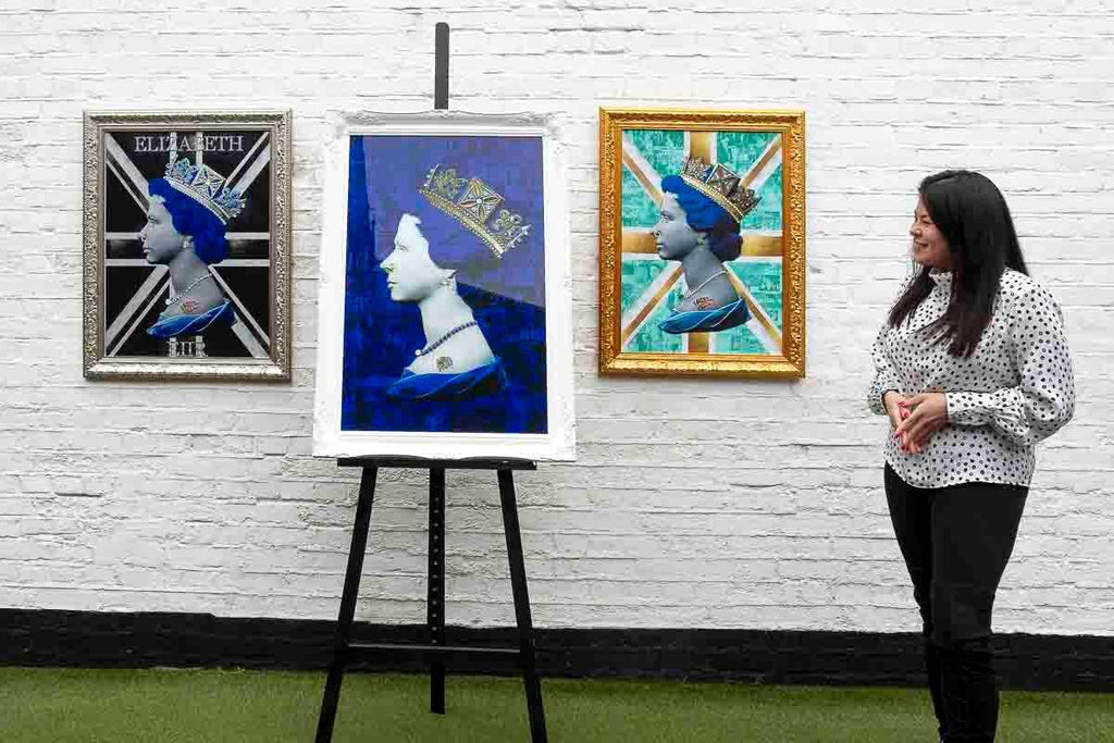 Blue Glass Queen - Edition by artist Mark Illuminati - Wyecliffe Galleries