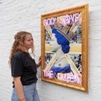 God Save The Queen (Blue) - Original by artist Mark Illuminati - Wyecliffe Galleries