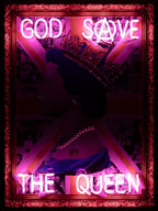 God Save The Queen (Blue) - Original by artist Mark Illuminati - Wyecliffe Galleries