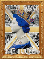 God Save The Queen (Blue) - Original by artist Mark Illuminati - Wyecliffe Galleries