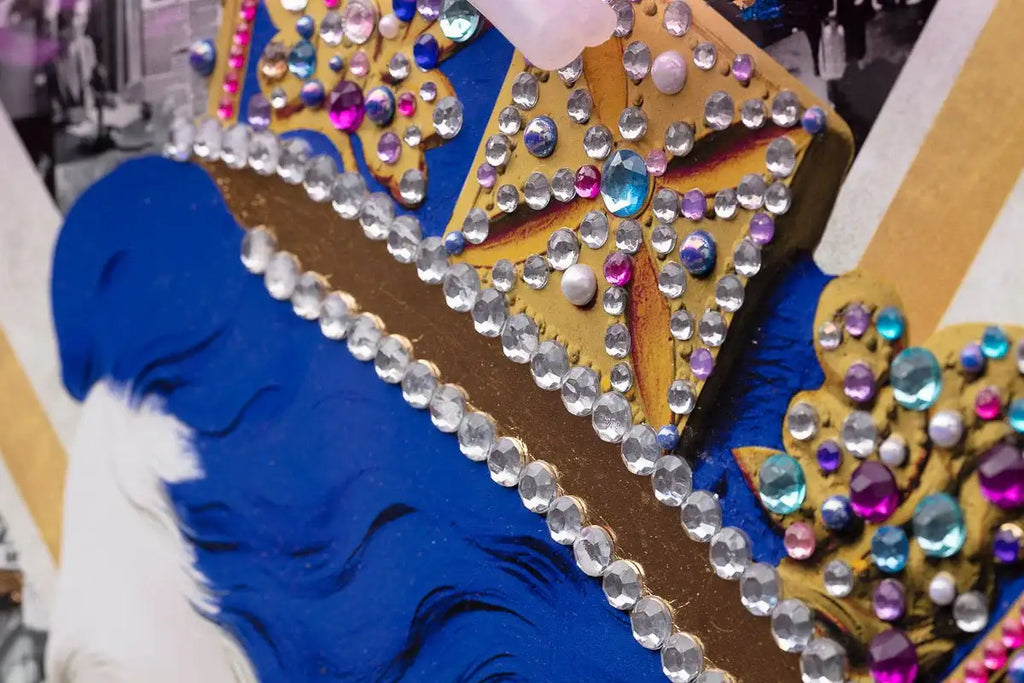 God Save The Queen (Blue) - Original by artist Mark Illuminati - Wyecliffe Galleries