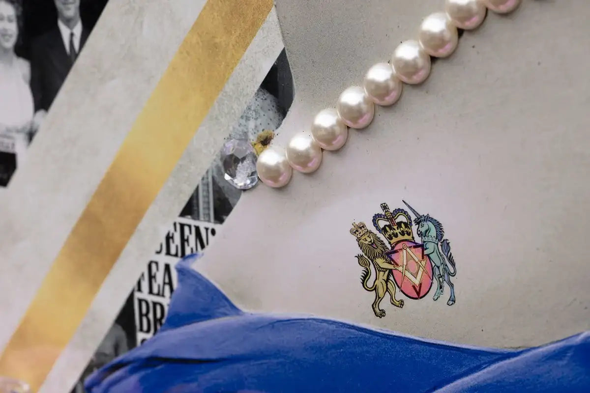 God Save The Queen (Blue) - Original by artist Mark Illuminati - Wyecliffe Galleries