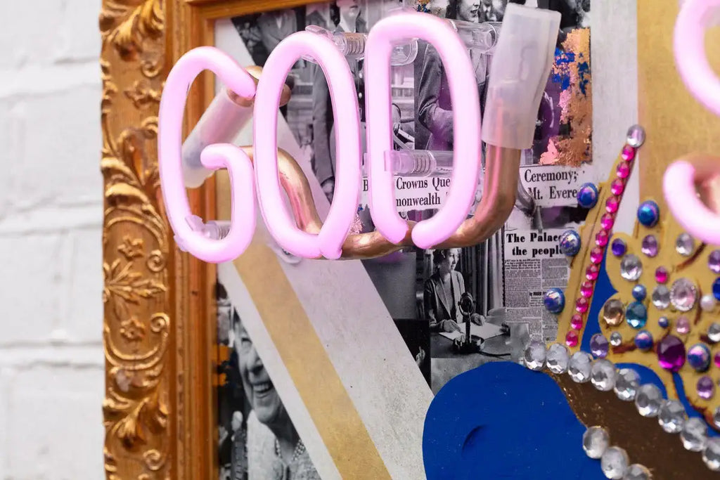 God Save The Queen (Blue) - Original by artist Mark Illuminati - Wyecliffe Galleries