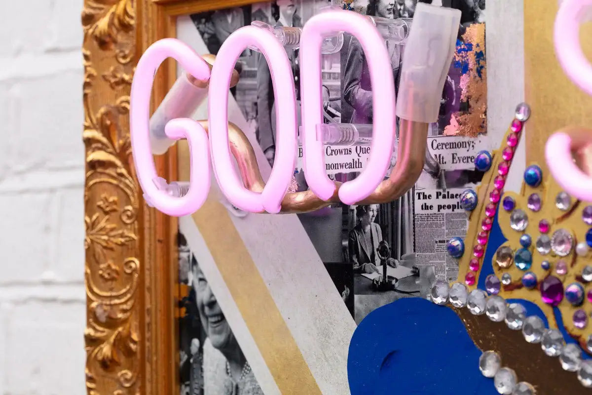 God Save The Queen (Blue) - Original by artist Mark Illuminati - Wyecliffe Galleries