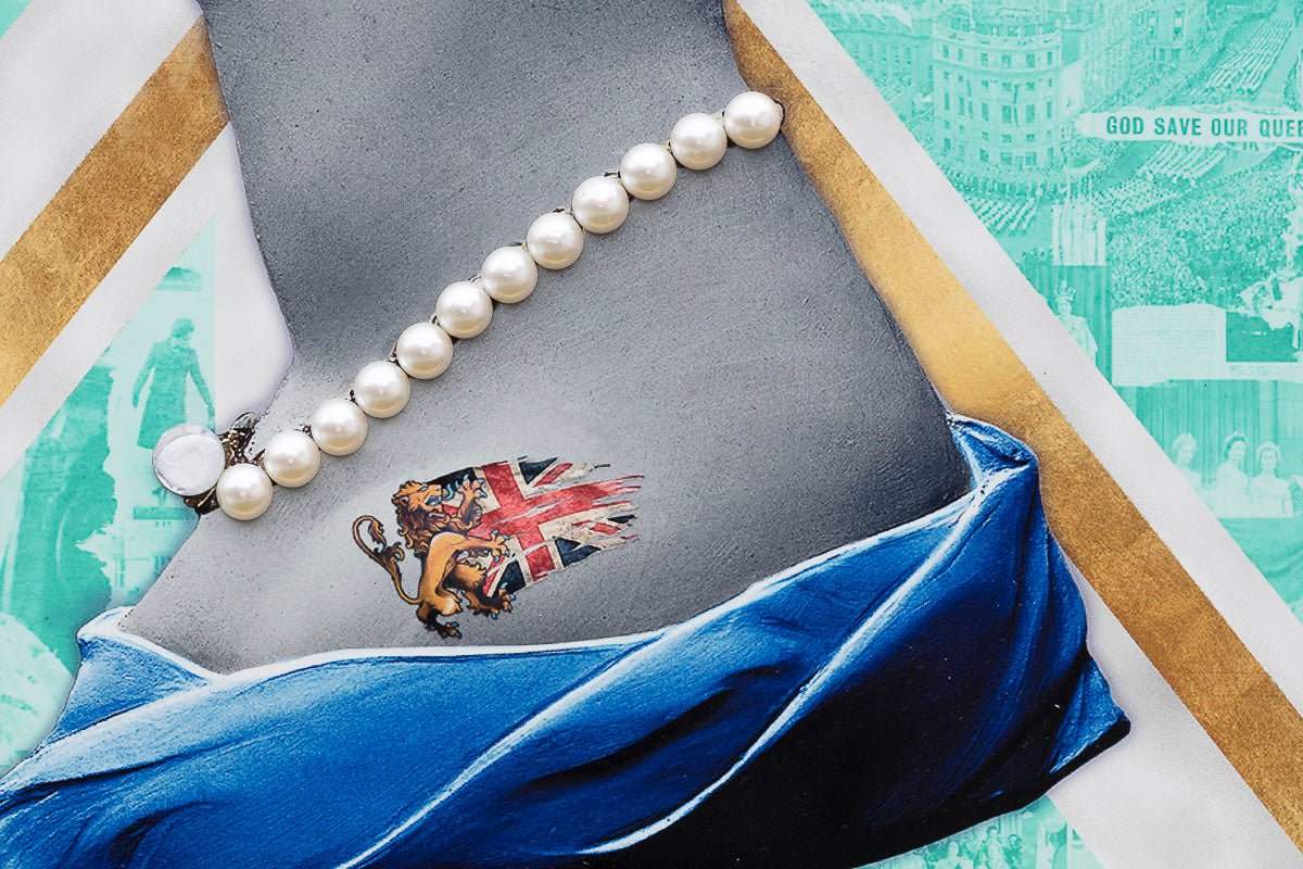 Gold/Teal Queen - Original Print by artist Mark Illuminati - Wyecliffe Galleries