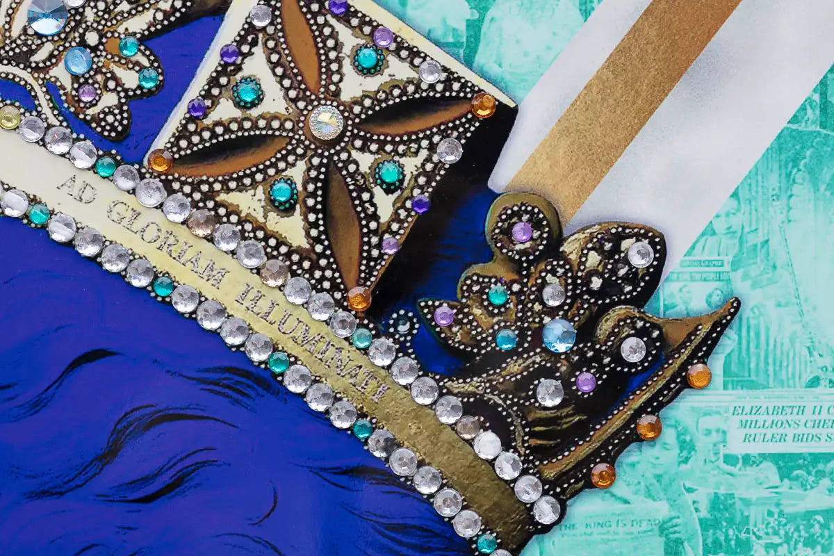 Gold/Teal Queen - Original Print by artist Mark Illuminati - Wyecliffe Galleries