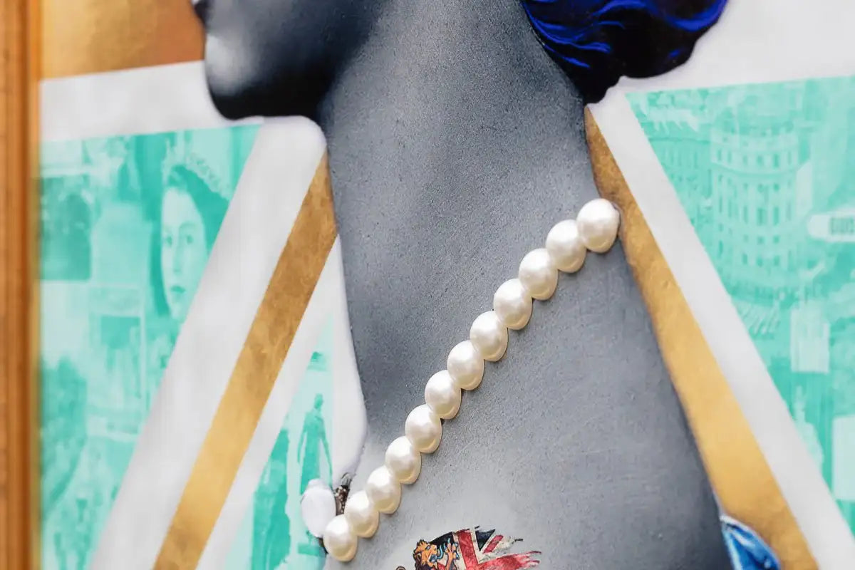 Gold/Teal Queen - Original Print by artist Mark Illuminati - Wyecliffe Galleries