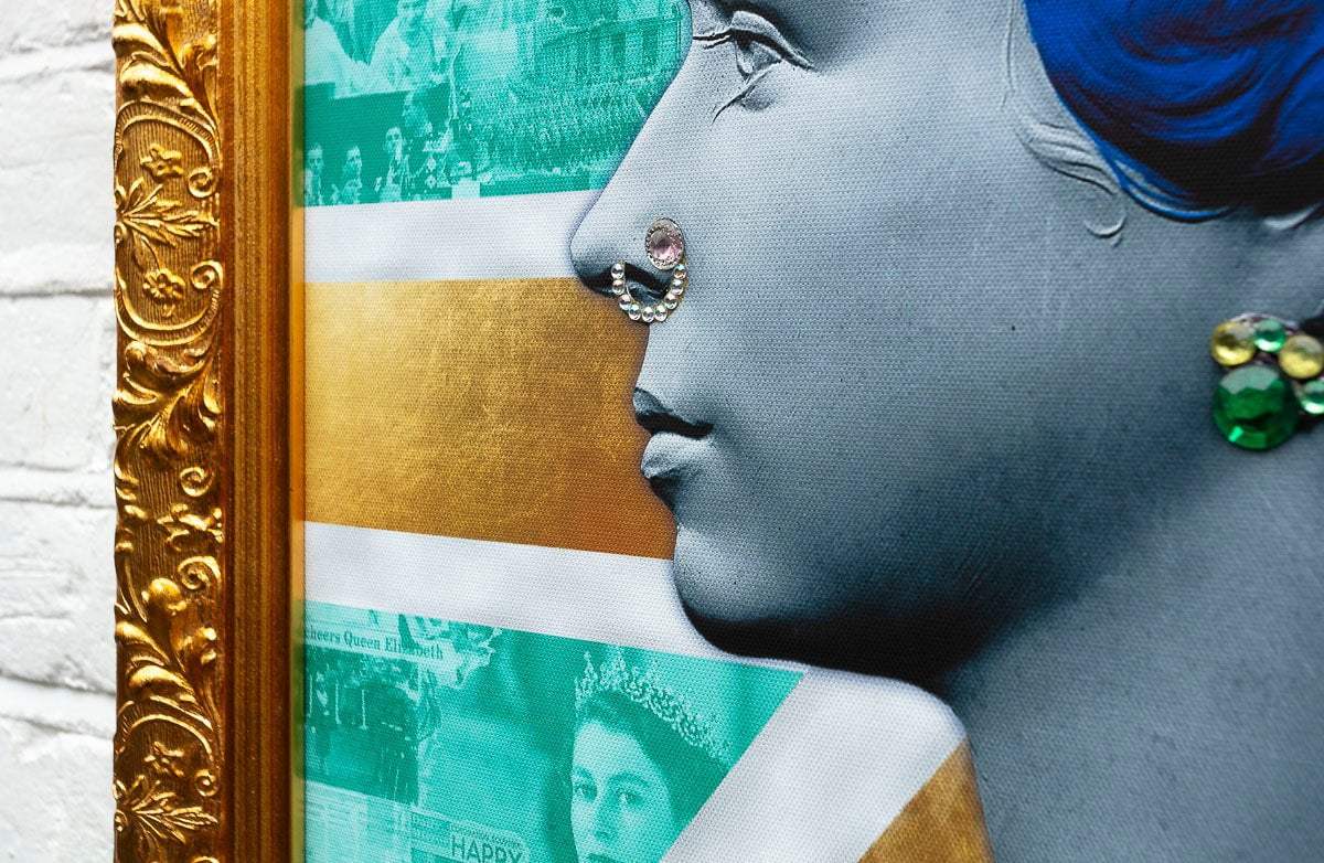 Gold/Teal Queen - Original Print - SOLD by artist Mark Illuminati - Wyecliffe Galleries