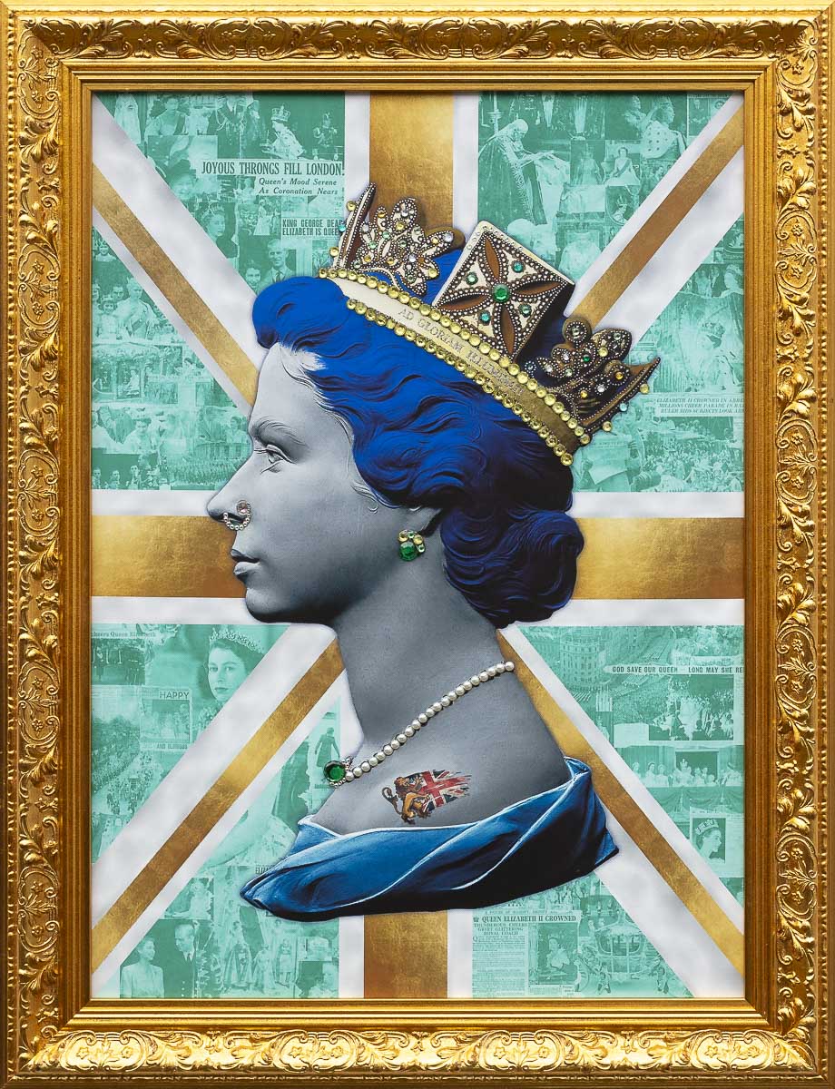 Gold/Teal Queen - Original Print Mark Illuminati Original Print