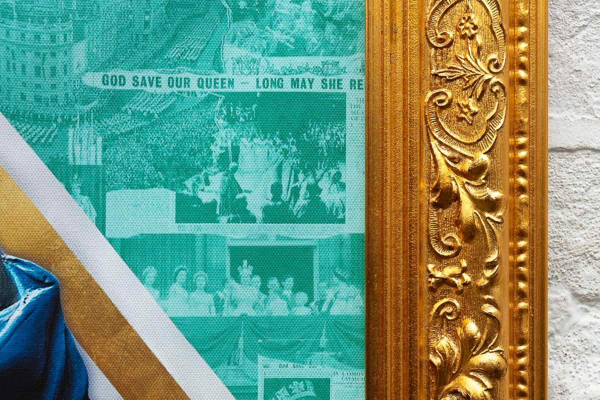 Gold/Teal Queen - Original Print - SOLD by artist Mark Illuminati - Wyecliffe Galleries