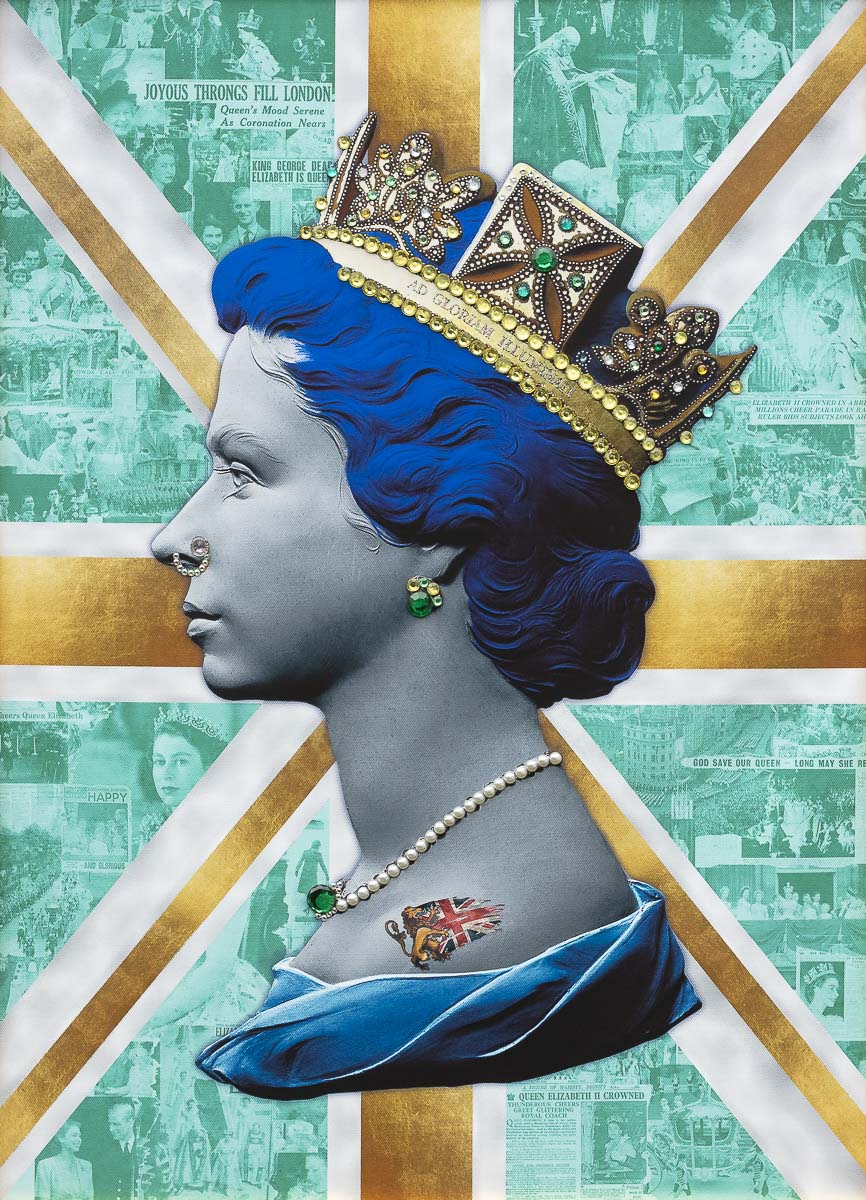 Gold/Teal Queen - Original Print Mark Illuminati Original Print